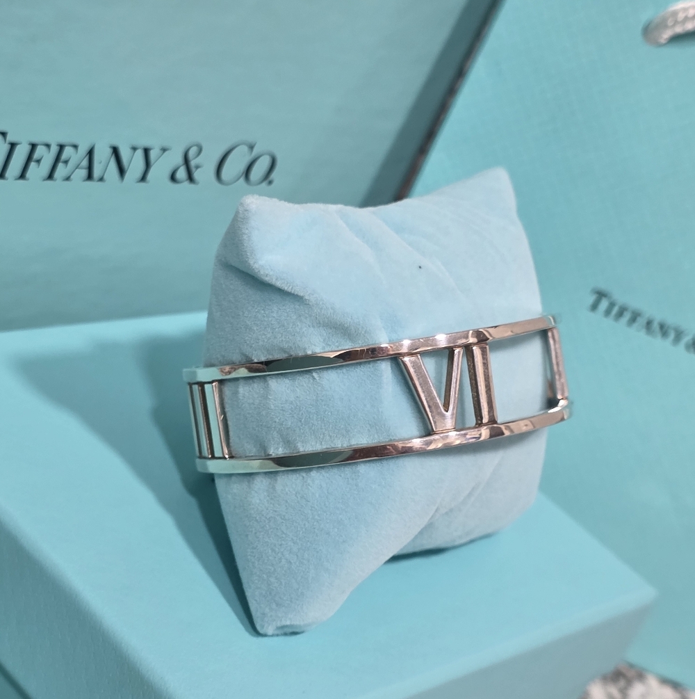 Tiffany & Co. Sterling Silver Atlas Wide Open Bangle, New
